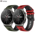 YAYUU 22 мм полосы для Huawei Watch 33 ProGT 2 ProGT 2eGT 46 ммGT2 46 ммGalaxy Watch 3 45 мм силиконовый дышащий ремешок для часов