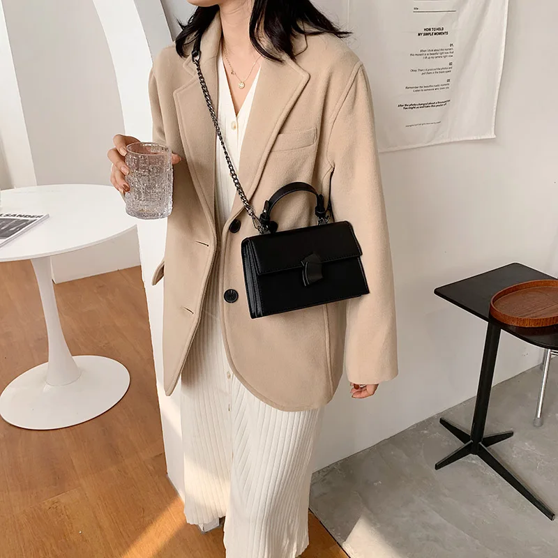 

OLSITTI Solid Color Pu Leather Chain Bags for Women 2020 New Fashion Shoulder Messenger Bag Luxury Designer Handbag Sac A Main