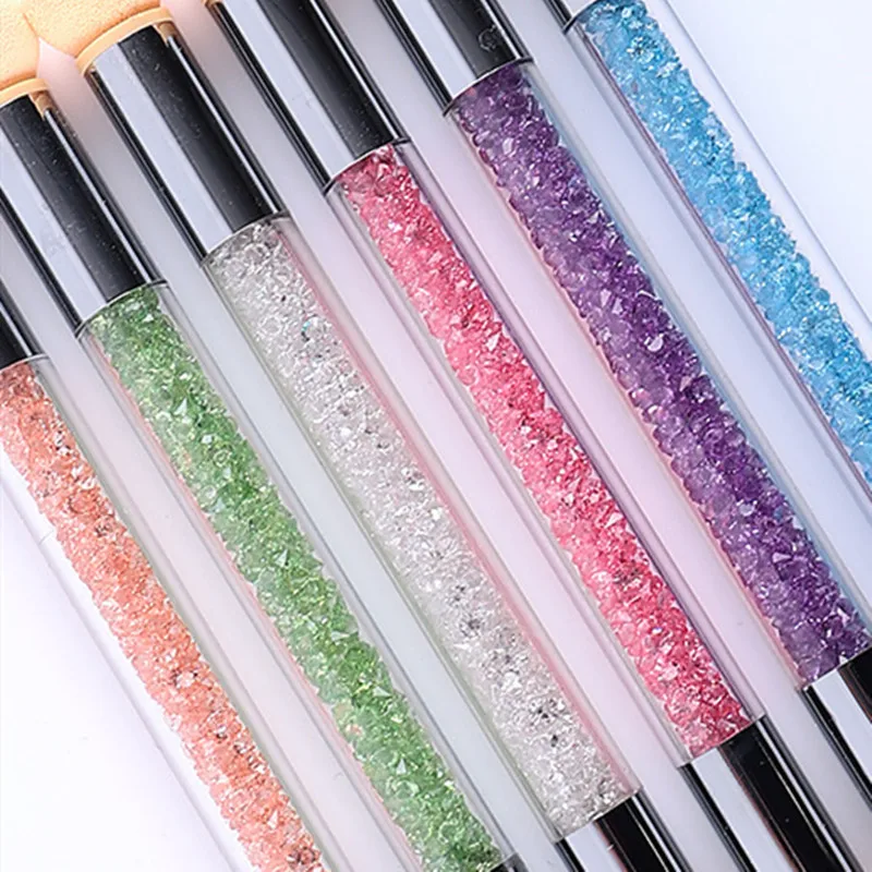 1 шт. гелевая ручка для ногтей с градиентом цвета двойная губка круглые блестящие