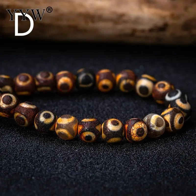 

6/8/10/12/14mm Vintage Agates Round Beads Tibet Dzi Agates Beads Round Polished Genuine Matte Brown Veins Gem Stone Loose Bead