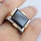 Классическое модное высококачественное металлическое мужское кольцо в стиле панк на юбилей, модные украшения