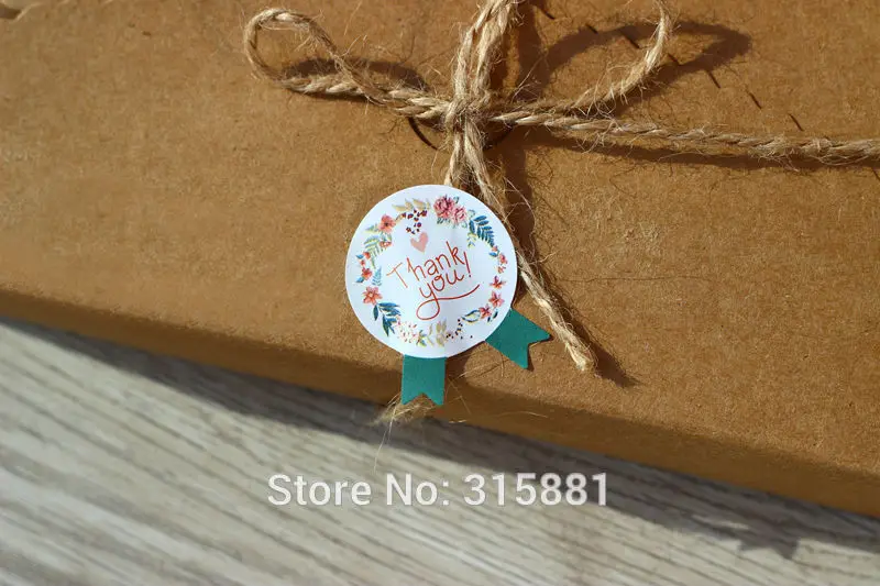 Наклейки ручной работы в виде венка наклейки с надписью thank you бумажные подарок