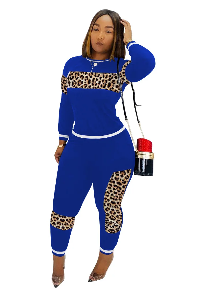 Горячая Распродажа леопардовые Лоскутные женские штаны с длинным рукавом и