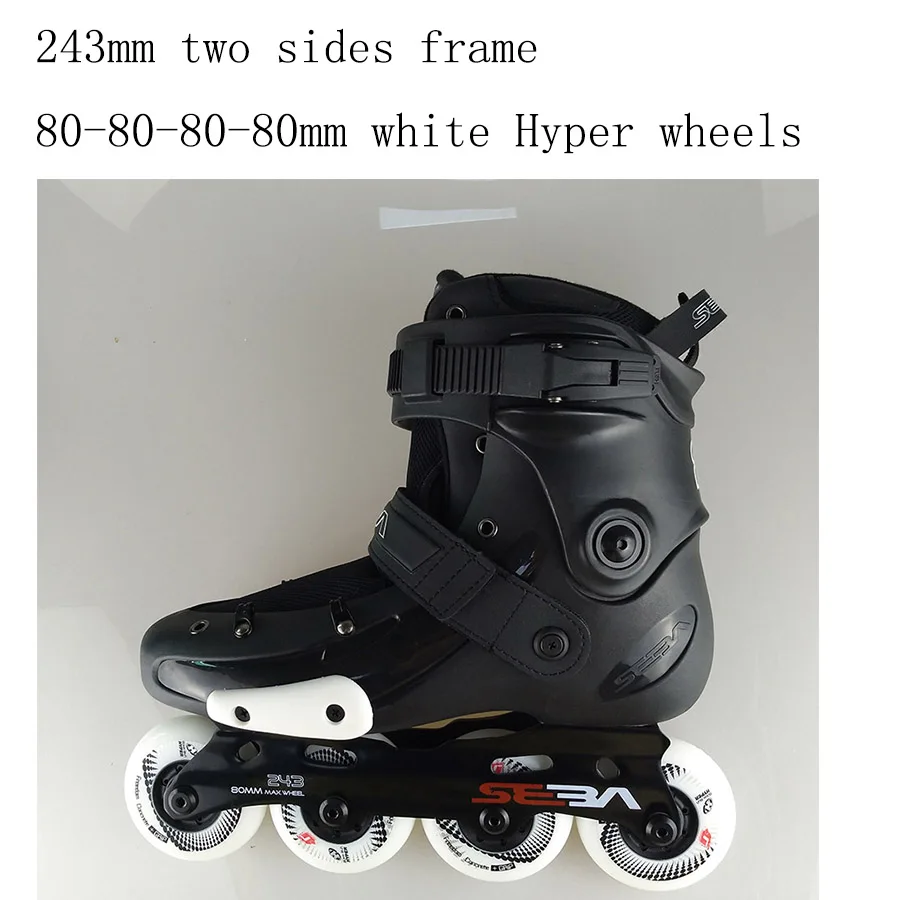 Japy Skate SEBA FRMX Профессиональный Инлайн ролики для слалома взрослых роликовые коньки обувь скольжения коньки Patines - Цвет: 4-80mm white wheels