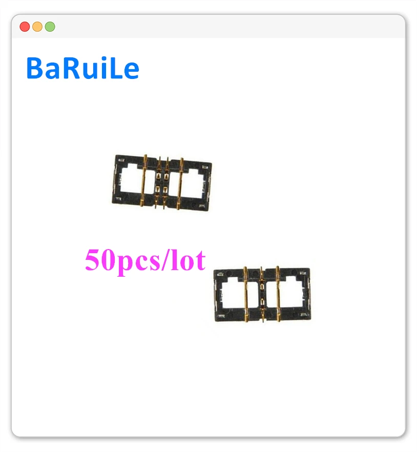 BaRuiLe 50 шт. батарея FPC для iPhone 6 6S 7 Plus разъем порт на плате клип гибкий кабель сменные