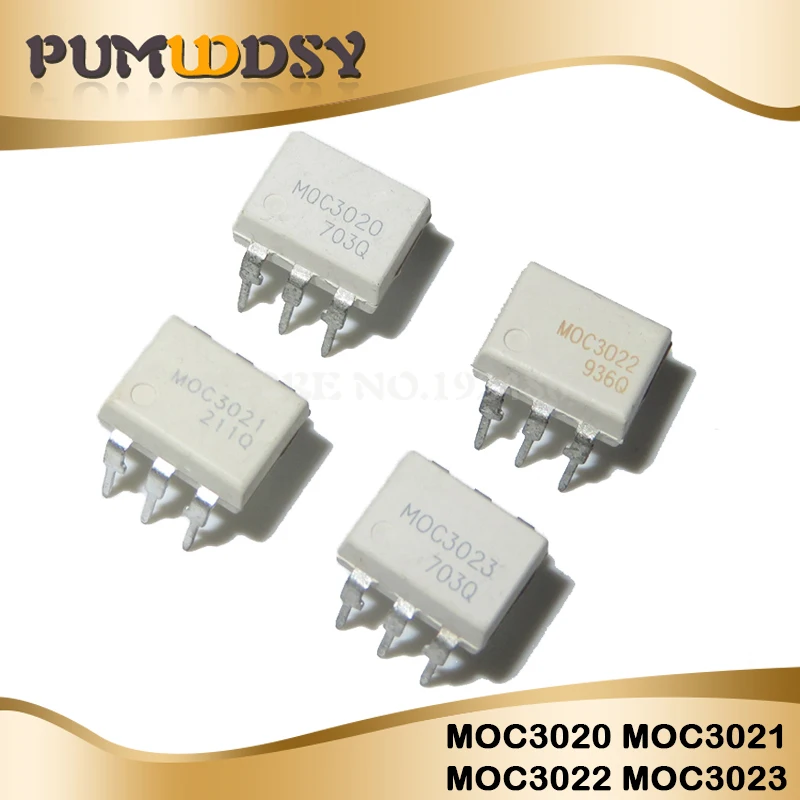 10 шт. MOC3020 MOC3021 MOC3022 MOC3023 MOC3041 MOC3043 MOC3052 MOC3061 MOC3062 MOC3063 DIP6 DIP и IC