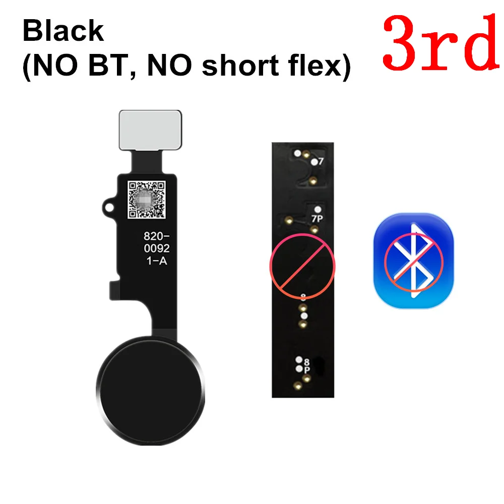 AYJ без Bluetooth Универсальная Кнопка hx Home Flex для iPhone 7 8 Plus функция возврата конечное решение Черный Белый розовое золото JC - Цвет: Black-NO Bluetooth