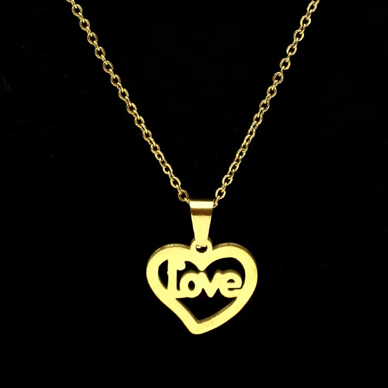 Женский комплект из колье и сердца нержавеющей стали | Украшения аксессуары