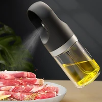 pressing oil spray bottle portable household barbecue glass oil sprayer leakproof kitchen cooking seasoning storage gadget