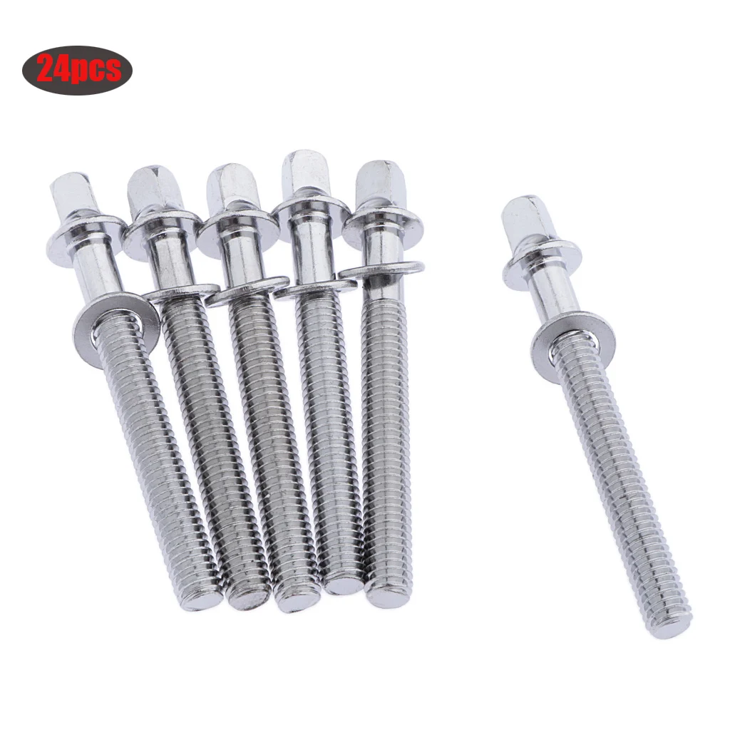 24x NEW 60mm Drum Tension Rods for Tom Snare Bass Hardware Parts Accs | & Accessories