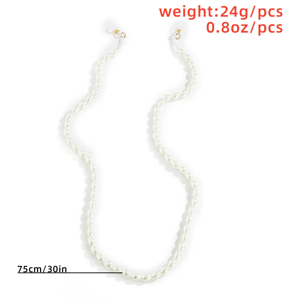 

Fashion Imitation Pearls Reading Glasses Chain on the Neck Holder for Sunglasses Strap Lanyard Bead Body Chain Women Accessories