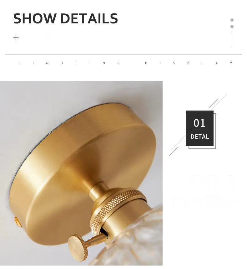 Новый японский латунный стеклянный светодиодный светильник крыльцо потолочный