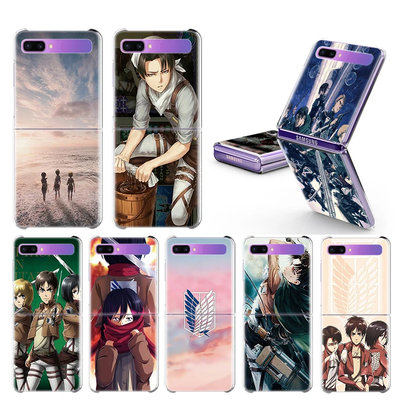 

Anime Attack On Titan Capa For Samsung Galaxy Z Flip 3 5G Case Hard Phone Coque Split Folding Clear Plistic ZFlip Cover Bumper