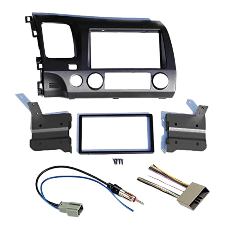 Серая двойная Din Автомобильная Радио приборная установка жгут проводов Подходит