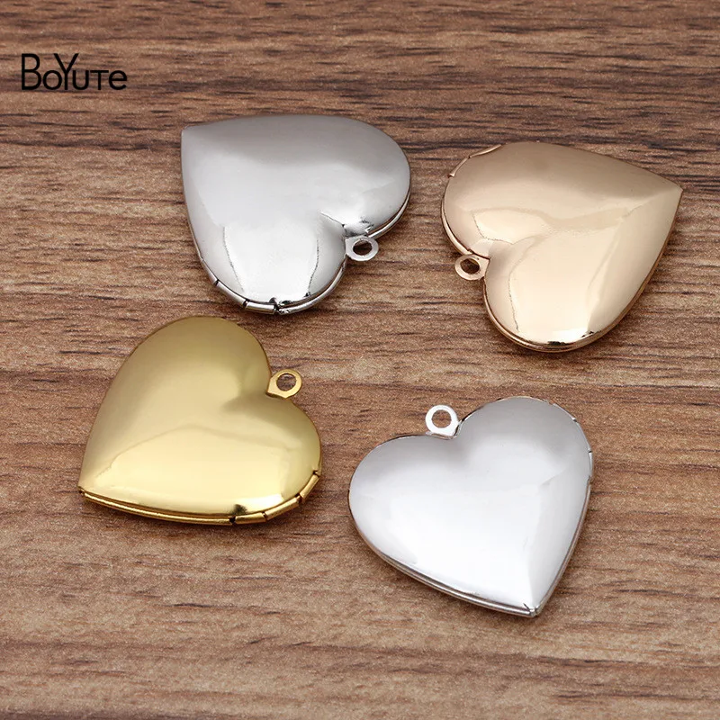 BoYuTe (10 шт./лот) 29*27 мм кулон в форме сердца I Love You Locket Factory Direct Wholesale Metal Brass с фото|locket