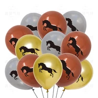 5pcs horse racing ballons animal theme party decoration helium foil air balloon baby shower favors birthday parties supplies