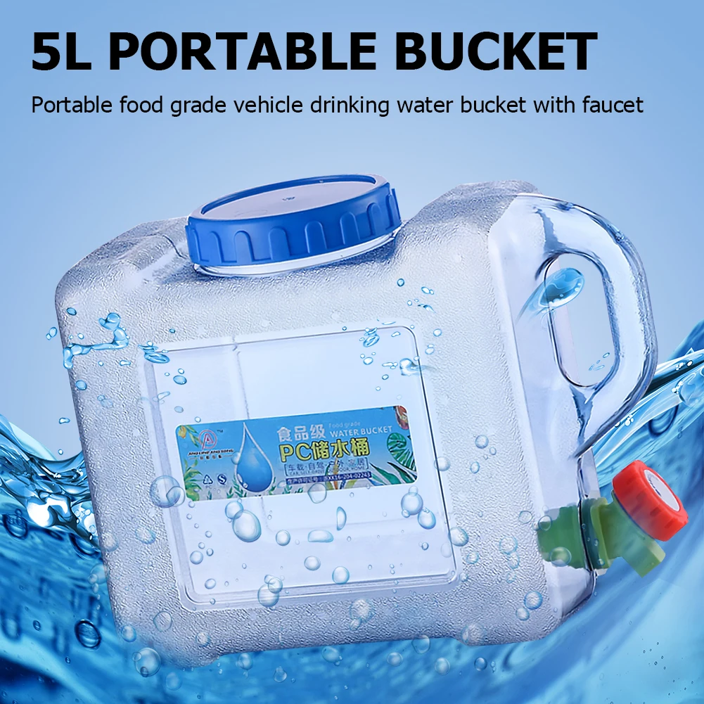 

5/7.5/8/10/15L Outdoor Water Bucket Portable Tank Container with Faucet for Camping Outdoor Camp Cooking Drinking Bags