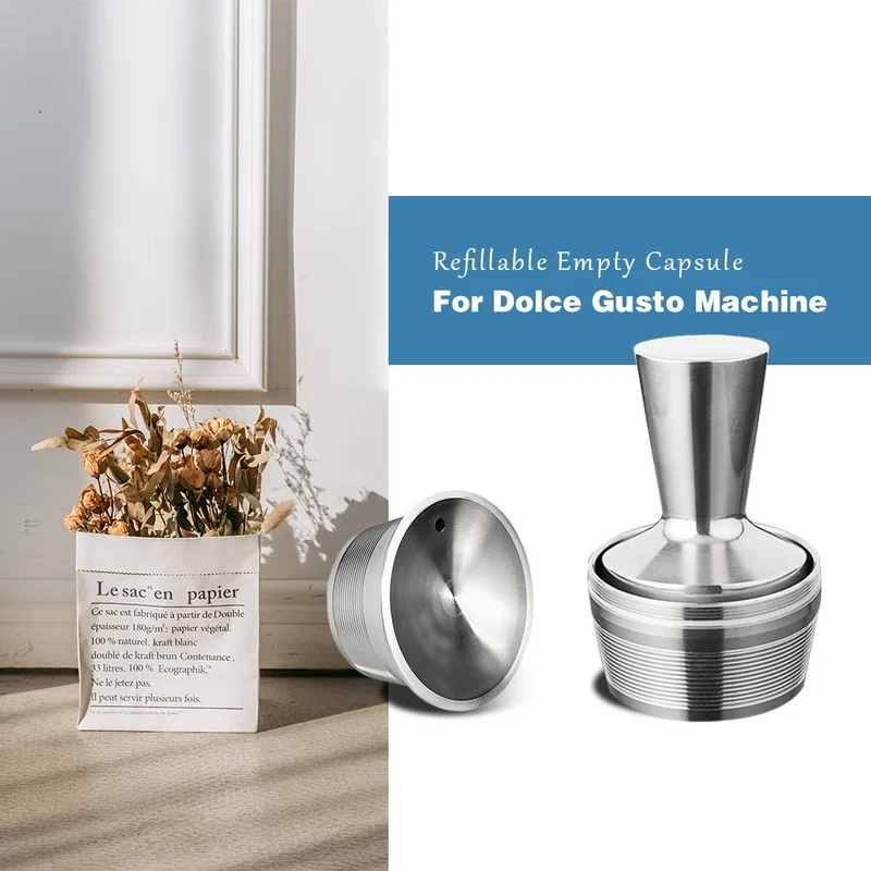 

Stainless Steel Refillable Nescafe Dolce Gusto Capsules Reusable Dolce Gusto Metal Capsula Use 500times Capsulas Reutilizables