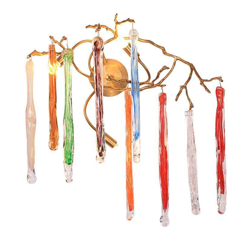 Современный настенный светильник светодиодный роскошный медный арт латунная