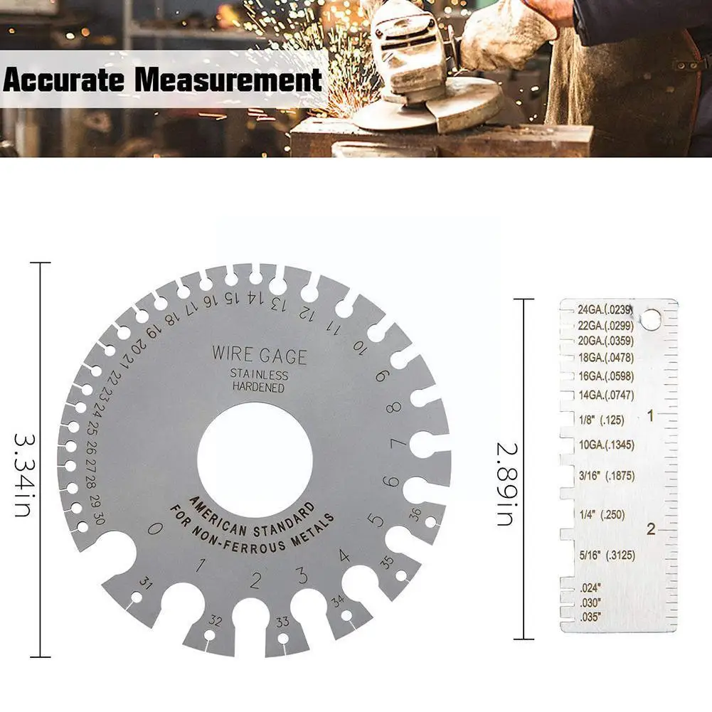

0-36 Hot Sale Round Steel Wire Metal Sheet Welding Plate Homegauge Size Tools Measurer Thickness Diameter Gauge G T3O8
