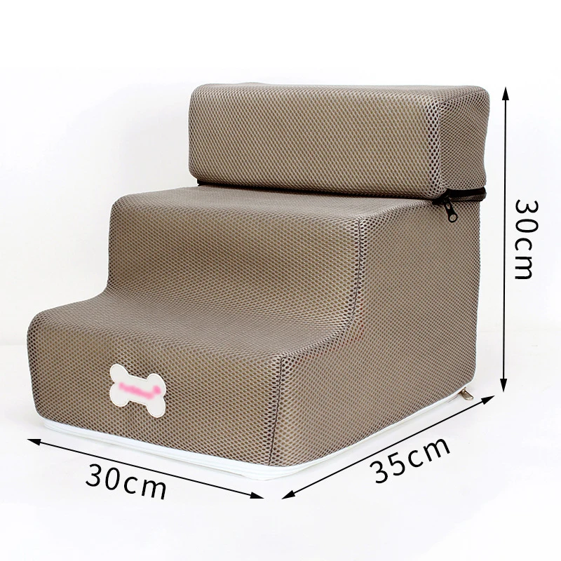 

Dog House Dog Stairs Pet 3 Steps Stairs for Small Dog Cat Pet Ramp Ladder Anti-slip Removable Dogs Bed Stairs Pet Supplies