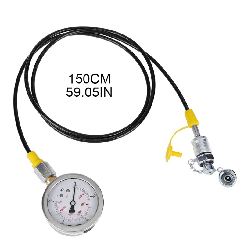

G8DA Portable Excavator Hydraulic Pressure Test Coupling Kit With Testing Hose Gauge Coupling and Tools