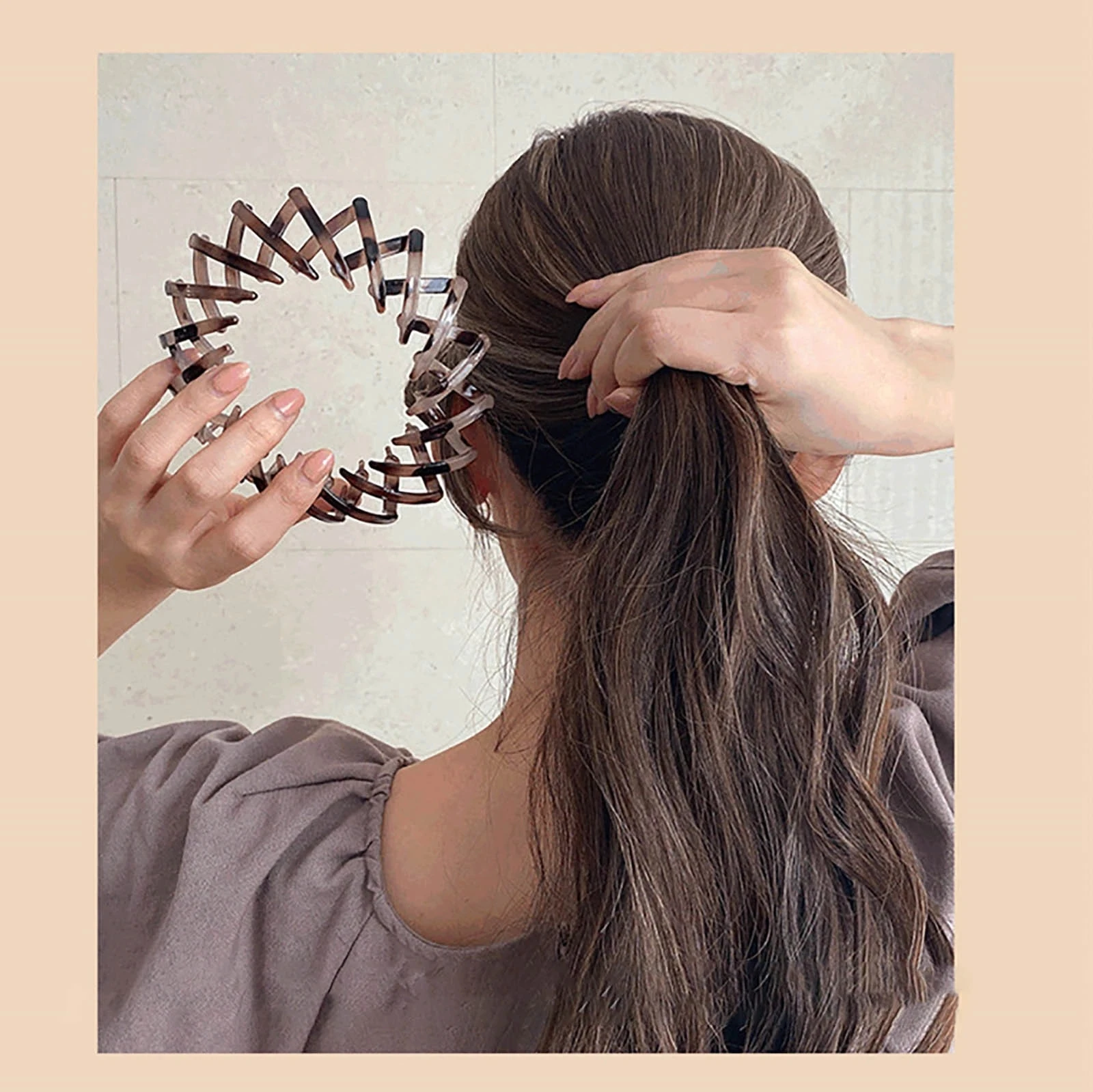 

Fashion Hair Claws Women's Bird Nest Expanding Crystal Tail Hair Bun Holder Clips Claw Pins Hair Accessories Female Ponytail