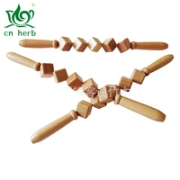 cn herb beech abdominal massager massage stick roller massager massage nine wheel wooden roller free shipping