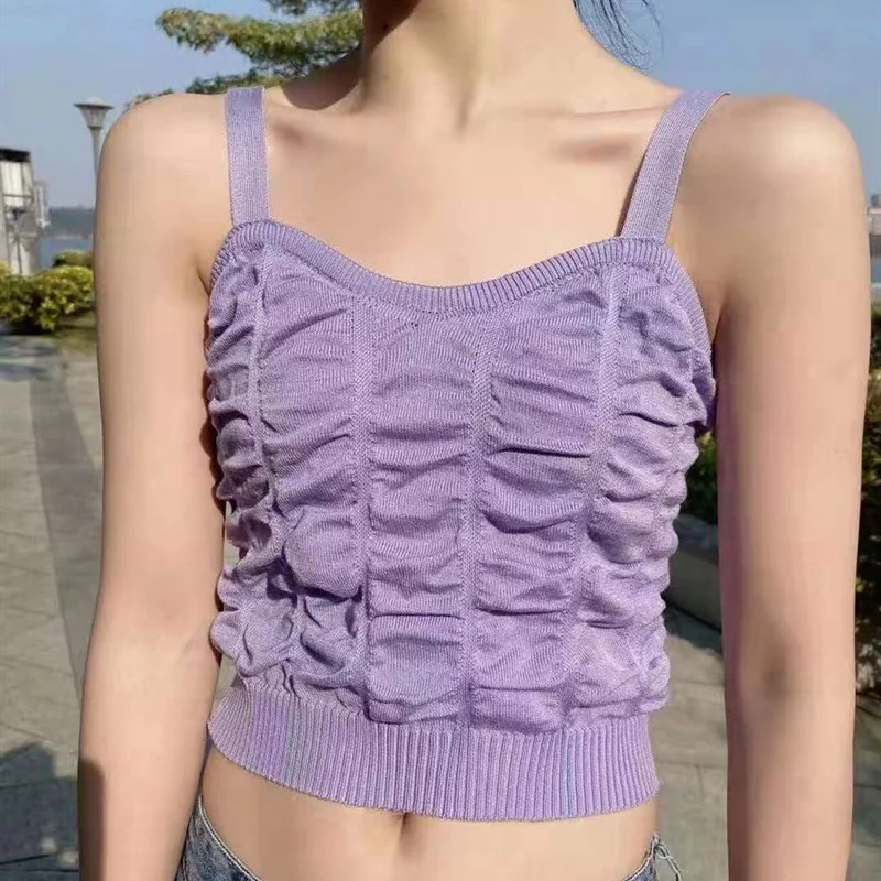 Женская Повседневная майка женские сексуальные топы вязаные обтягивающие майки