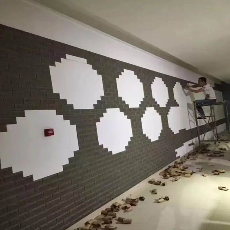 6030 см украшение дома DIY наклейки на стену 60*30 3D PE пенопласт кирпич камень гостиная