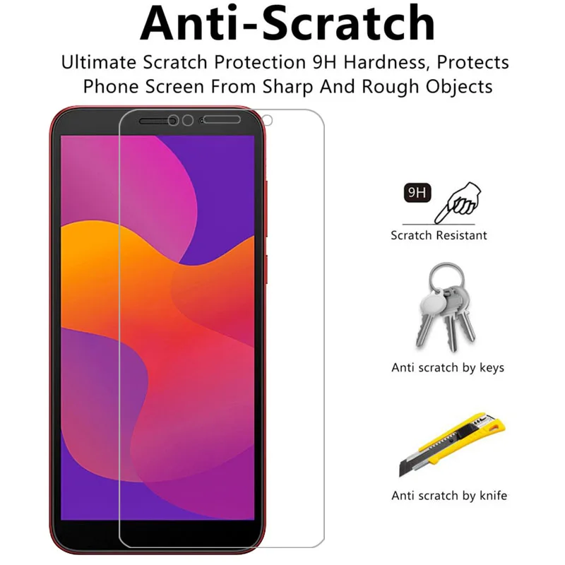 Vidrio de tel&eacute;fono para Huawei Honor 9S 9C X10 Y8P Y7P Y6P Y5P Y8S, Protector de pantalla de vidrio templado para Honor 9S, pel&iacute;cula antiara&ntilde;azos, 2 uds.-2