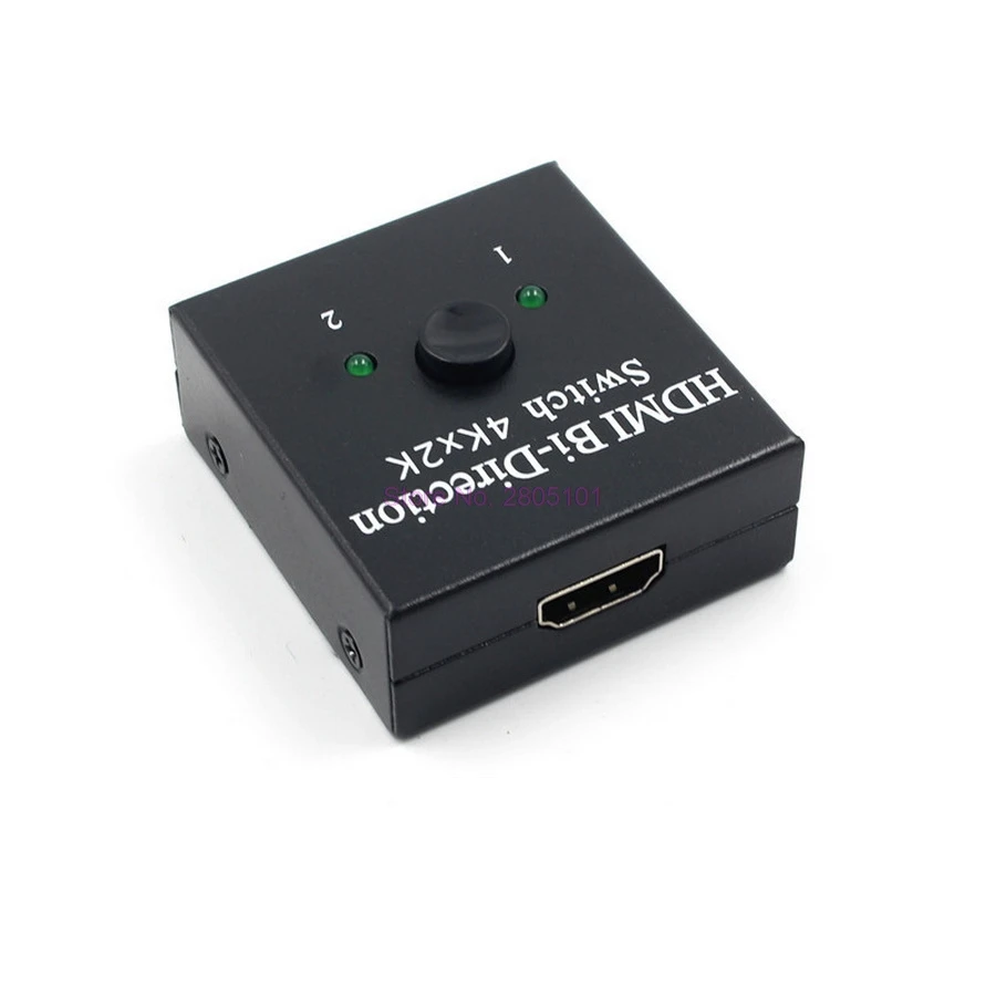 Dhl или fedex 20 шт. HDMI переключатель 2 порта двунаправленный ручной 2x1/1x2 разветвитель