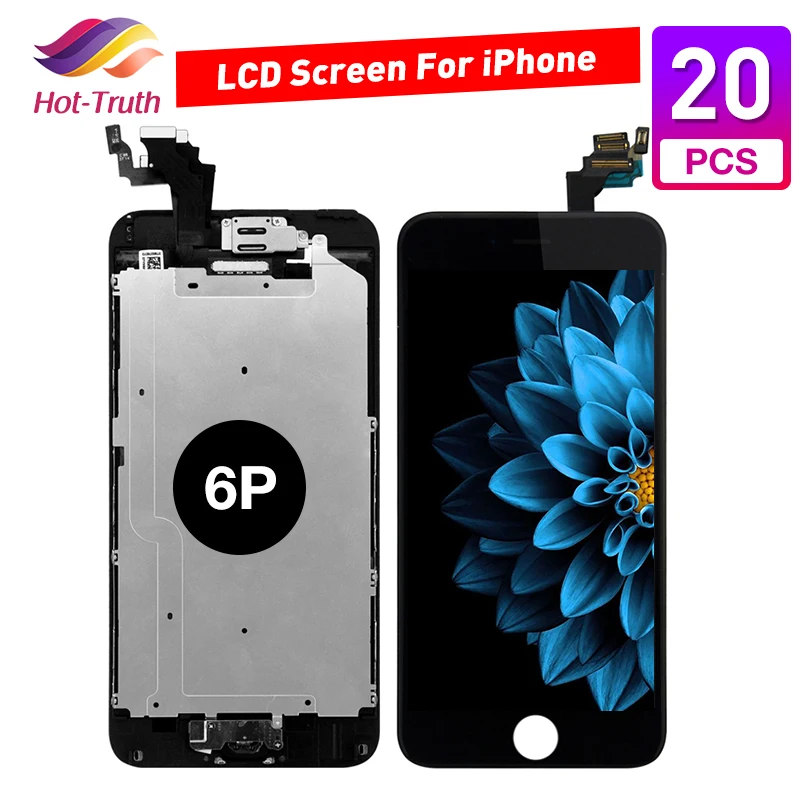 20 шт./лот ЖК дисплей в сборе для iPhone 6 Plus сенсорный стеклянный дигитайзер Замена +