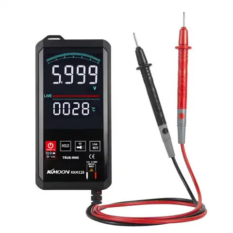 Мультиметр RM102 KKM128, цифровой, постоянный ток, напряжение, ток, сопротивление, диод, температура, амперметр, вольтметр