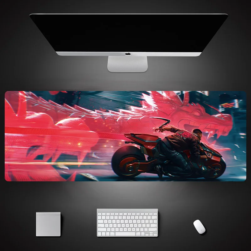 Cyber Car Series Rubber With Fabric Overlocking Gaming Mouse Pad 2077 Large Gamer Computer Mousepad XXL Mause Mat Desktop images - 6