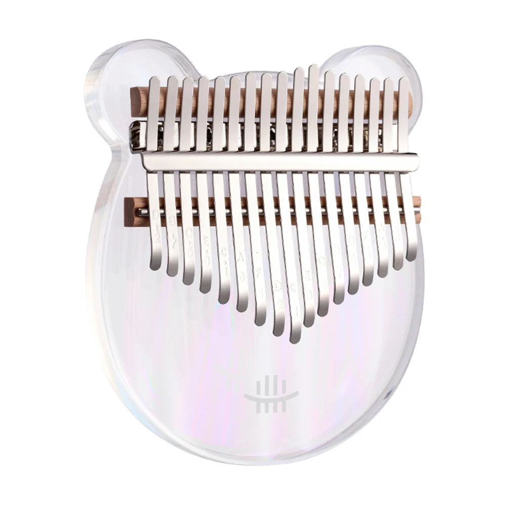 

HLURU 17 Key Kalimba Cute Transparent Colorful Acrylic Thumb Piano Rainbow Crystal Finger Piano Gift with Tuner Hammer and Bag