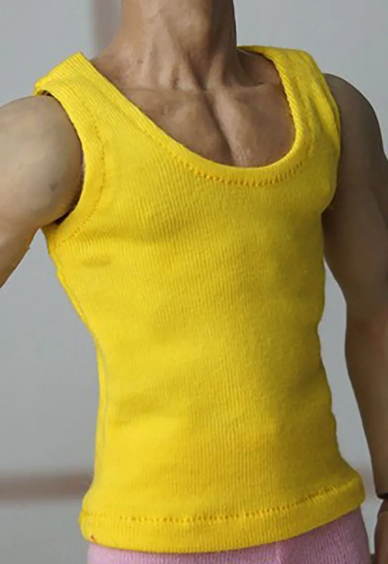 

In Stock 1/6 8 Colors Available Male Sports Vest Elasticity Clothes Model Fit 12'' Man PH HT 3A Muscle Action Figure Body