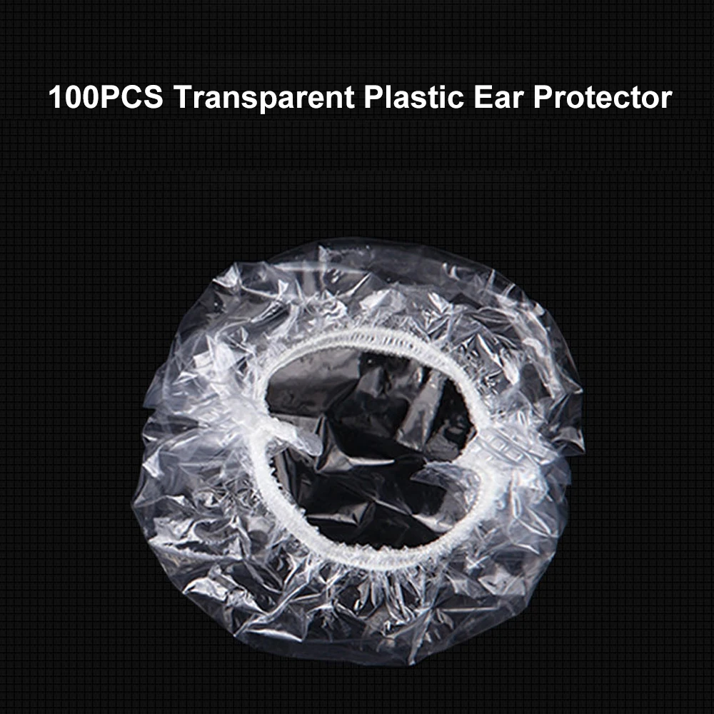 Одноразовые крышки для ушей 100 шт. пластиковые защитные колпачки парикмахерских