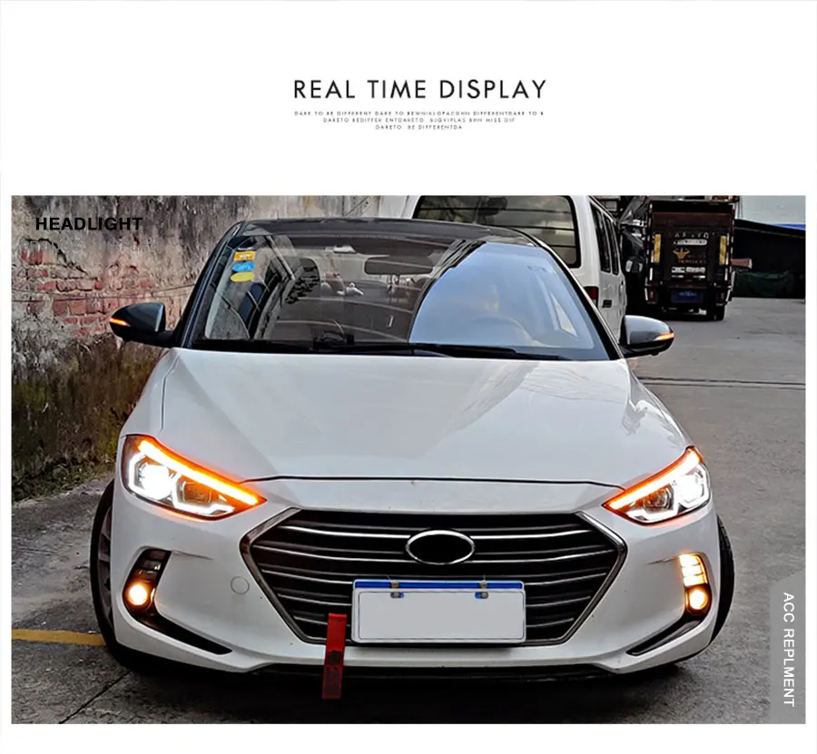 2 шт. светодиодный фары для hyundai Elantra- светодиодный автомобильный фонарь ангельские глазки полный светодиодный противотуманный фонарь светодиодный дневные ходовые огни