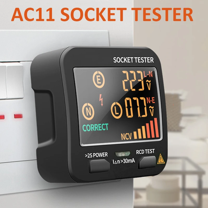 

Новое поступление, цифровой тестер напряжения AC11 с ЖК-дисплеем, детектор проверки напряжения, домашний измерительный инструмент для выходн...