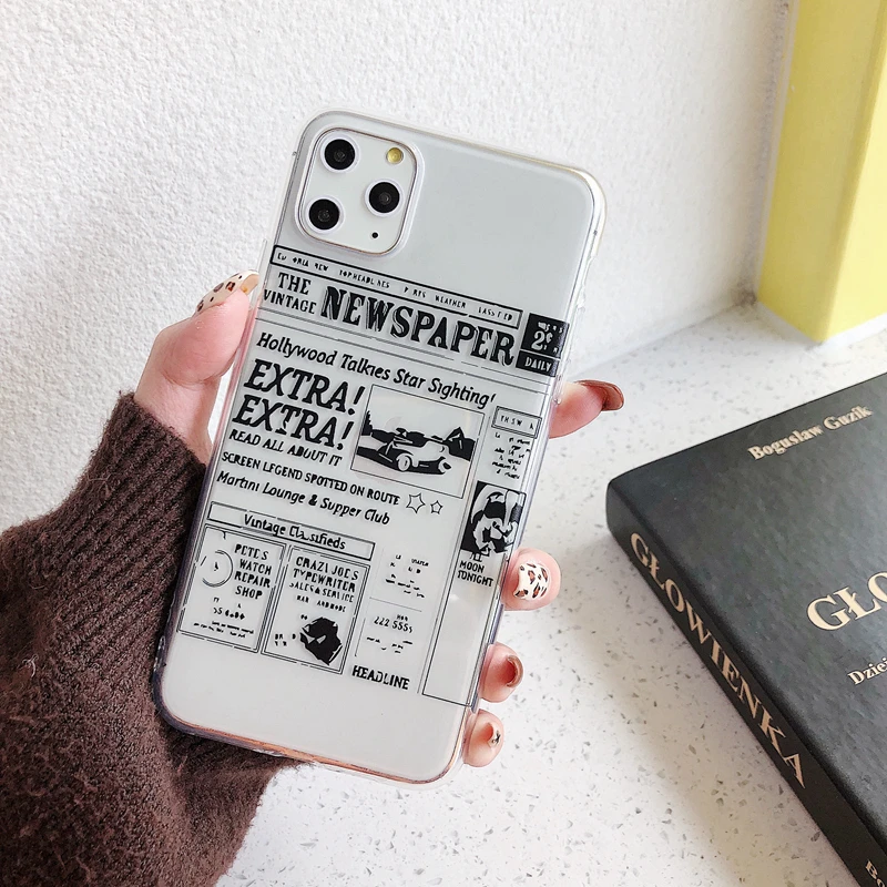 iphone 11 11pro 11promax case Transparent TPU For 8 plus 7/6/6s soft Fall-proof personality letter | Мобильные телефоны и