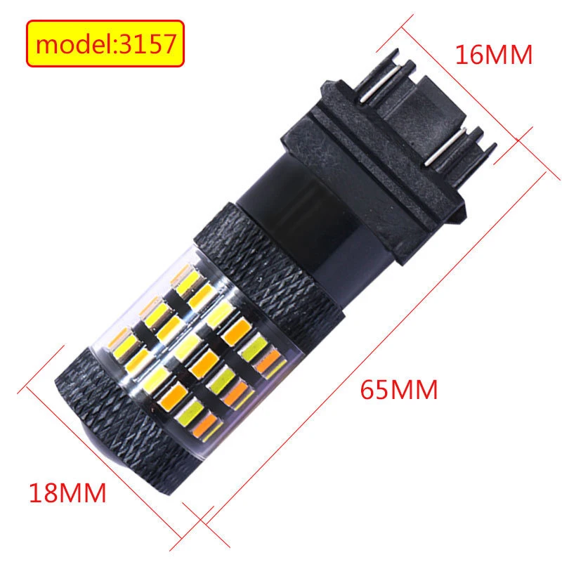 2 шт. автомобиля 1157 BAY15D T25 3157 7443 T20 Led 3014 60 SMD авто светодиодные лампы указатели
