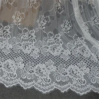 3mpieces high quality eyelash lace fabric diy exquisite lace embroidery clothes wedding dress accessories v2461