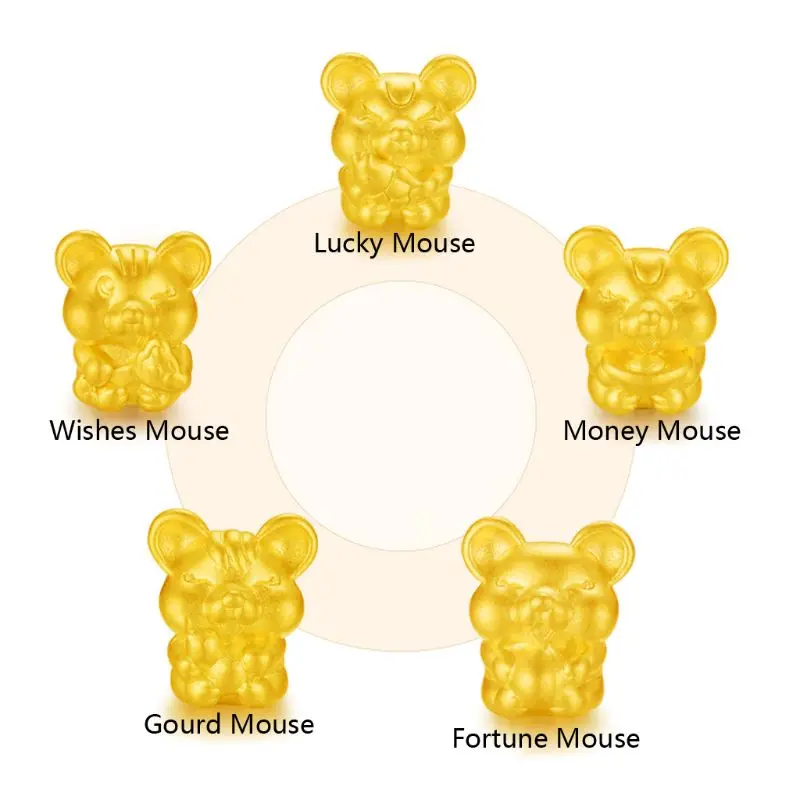 Новогодний талисман 2020 пять фортун мышка красная веревка браслет привлекает