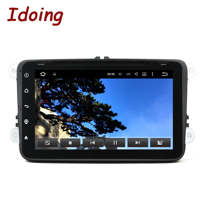 Idoing 2Din GPS навигация Android 8 0 для VW GOLF 5 Polo CC PASSAT Tiguan Core автомобильный DVD