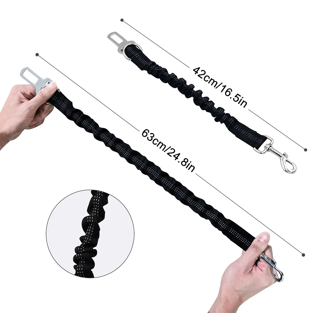 

Adjustable Dog Cat Car Safety Belt Universal Practical Cat Dog Safety Adjustable Car Seat Belt Travel Clip Strap Leads For Pet
