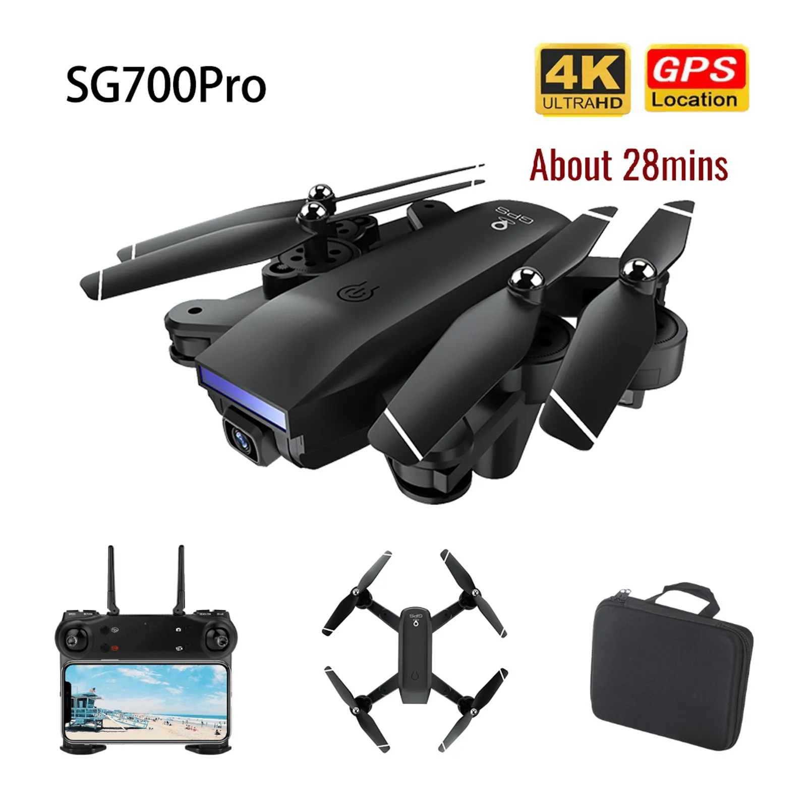 Квадрокоптер Sg700 Pro с двойной камерой Gps Wi-Fi Fpv | Игрушки и хобби