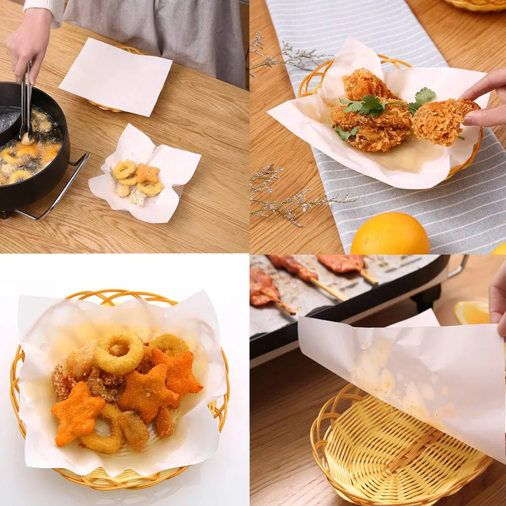 50 листов/пакет кухонная бумага Tempura маслопоглощающий лист для слива глубоко