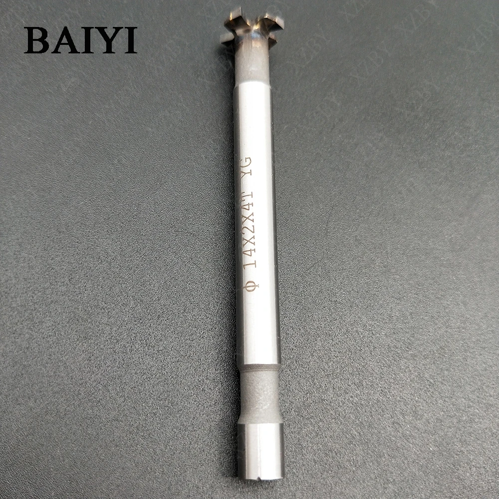 Welded YG Alloy T-Slot Milling Cutter 14*2mm Steel Rough Inserted Straight Shank For Hardness Metal Keyway Endmills Tool | Инструменты