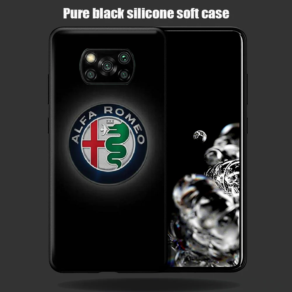 

Alfa Romeo Giulietta Car Logo Phone Case Cover Hull For Xiaomi Mi A2 A3 8 9 SE 9T 10 10T Lite Pro Ultra Poco X3 black Shell